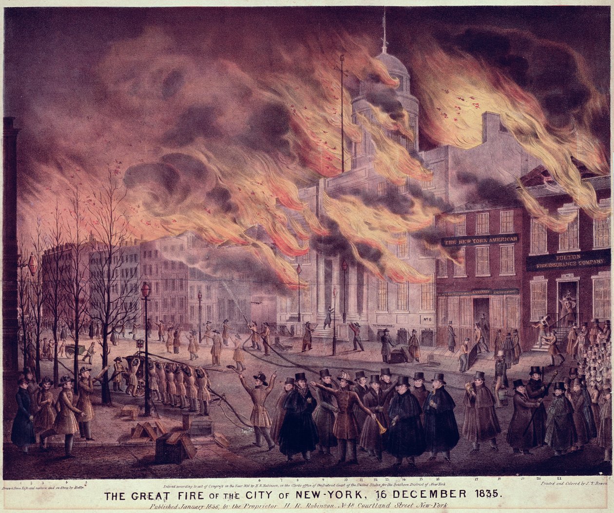 Le grand incendie de New York, 1835 - Alfred M. Hoffy
