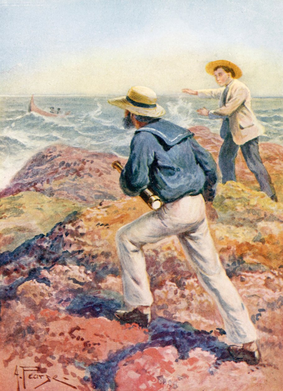 Ohé du bateau (litho couleur) - Alfred Pearse