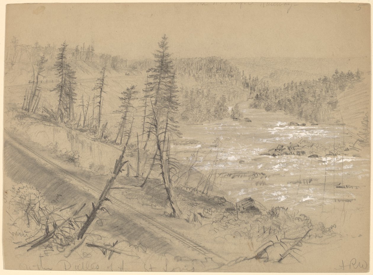Chemin de fer sur les Dalles de Saint-Louis - Alfred R. Waud