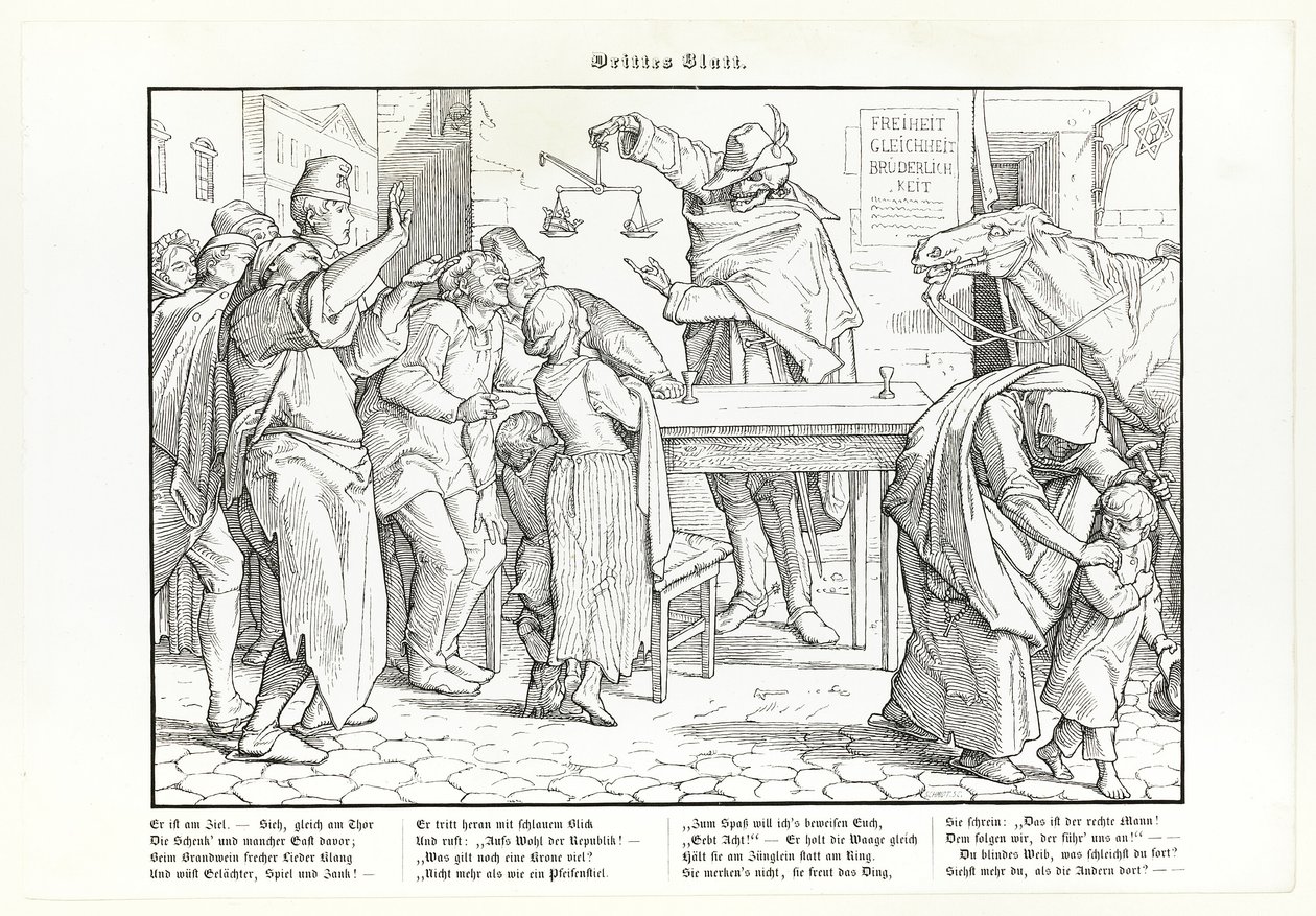 Une danse de la mort aussi, plate III - Alfred Rethel