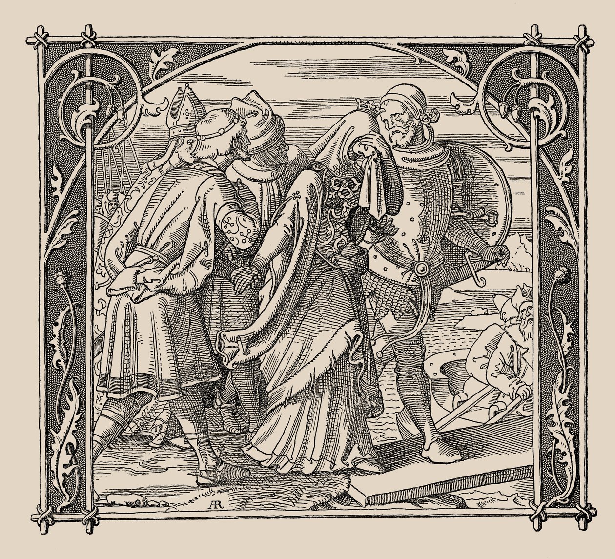 Les Nibelungen. Adieu de Kriemhild, 1840-1841 - Alfred Rethel