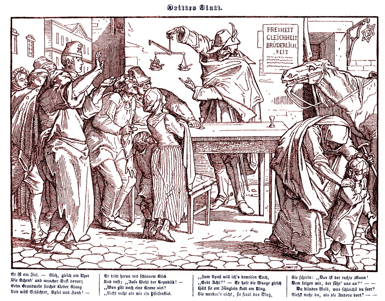 Totentanz 1848 : La mort prouve que tous les hommes sont égaux - Alfred Rethel