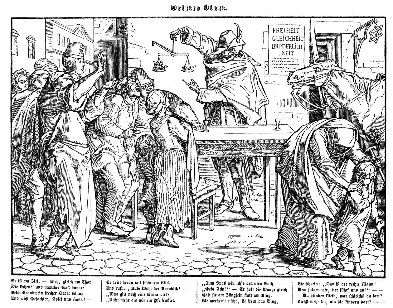 Totentanz 1848 : La Mort prouve que tous les hommes sont égaux - Alfred Rethel