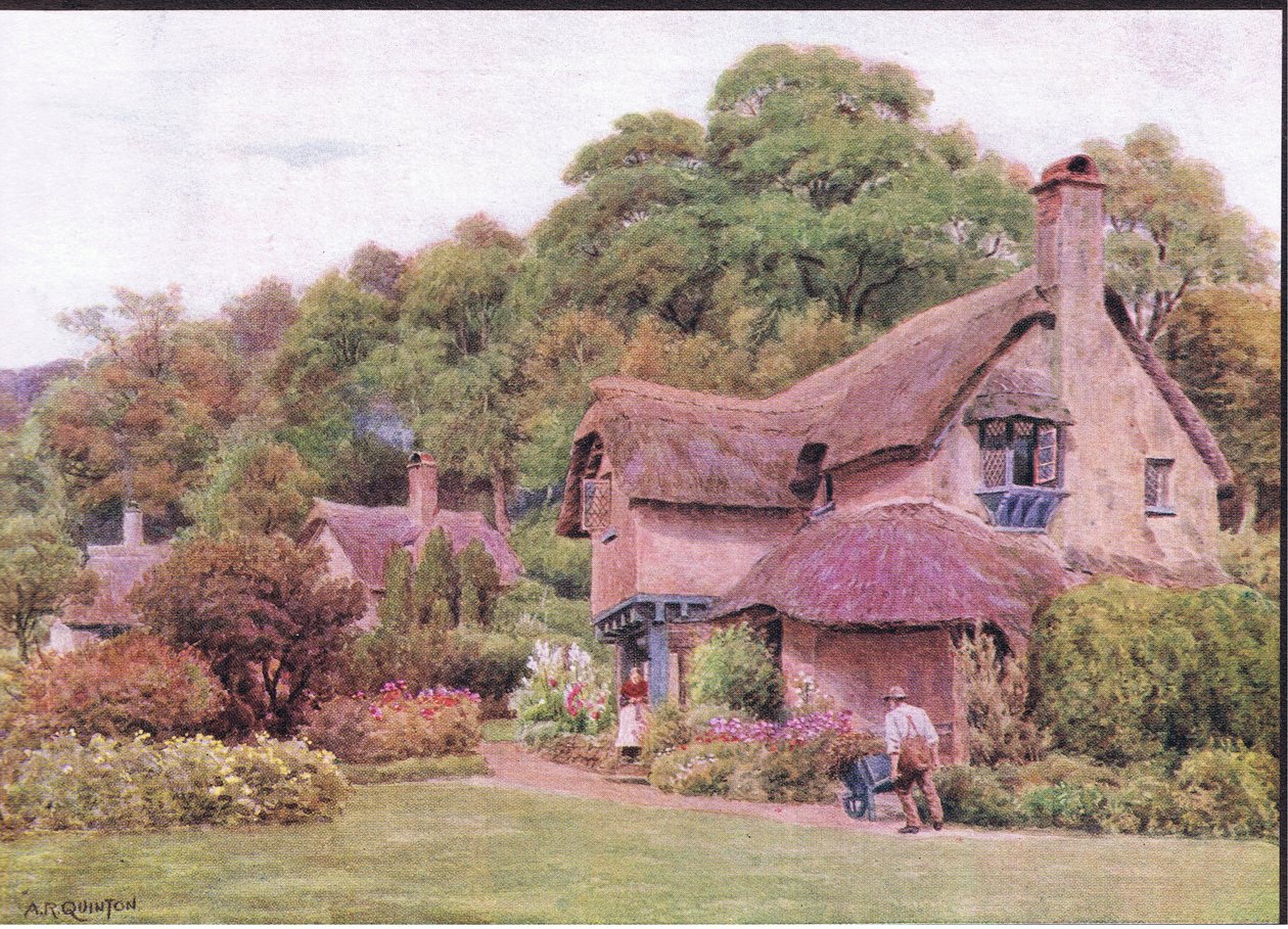 Maisons de charité, Selworthy Green, Somerset, de The Cottages and the Village Life of Rural England publié par Dent & Sons Limited - Alfred Robert Quinton