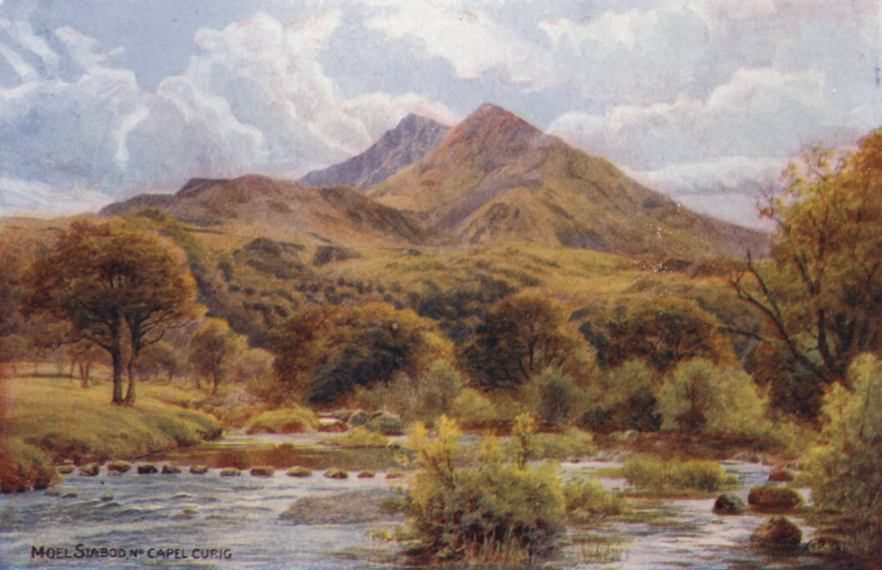 Moel Siabod, près de Capel Curig (lithographie couleur) - Alfred Robert Quinton