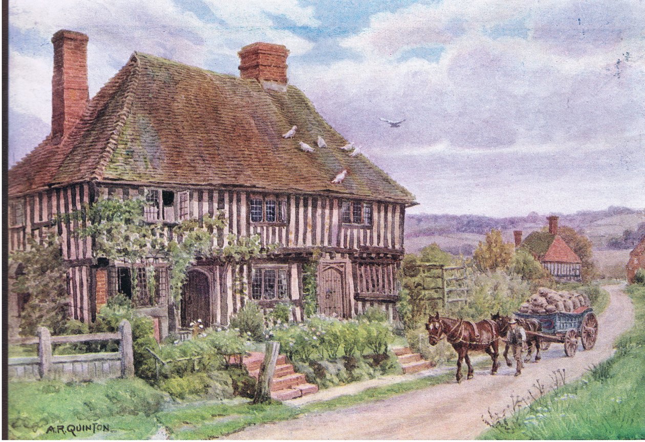 Small Hythe, près de Tenterden, Kent, de The Cottages and the Village Life of Rural England publié par Dent & Sons Limited, 1912 - Alfred Robert Quinton