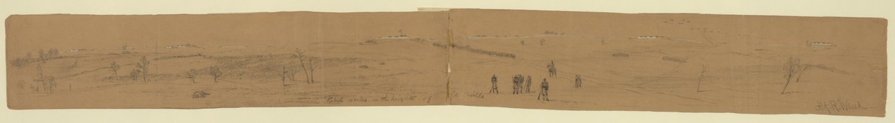 Travaux rebelles sur les hauteurs de Centerville - Alfred Rudolph Waud