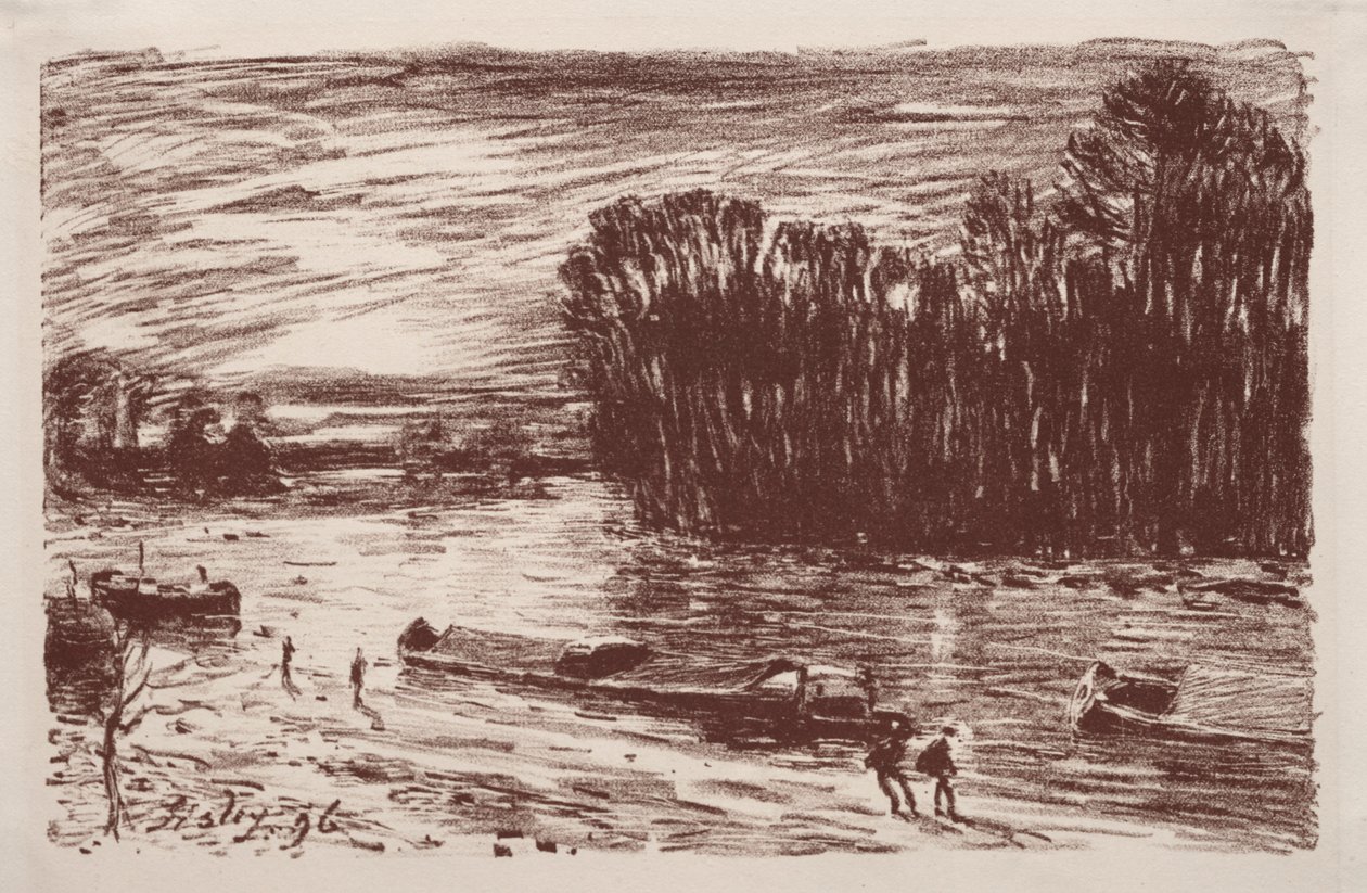 Bords du Loing, près de Saint-Mammès, 1896 - Alfred Sisley