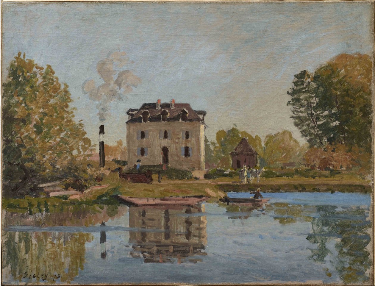 Usine en bord de Seine, Bougival - Alfred Sisley