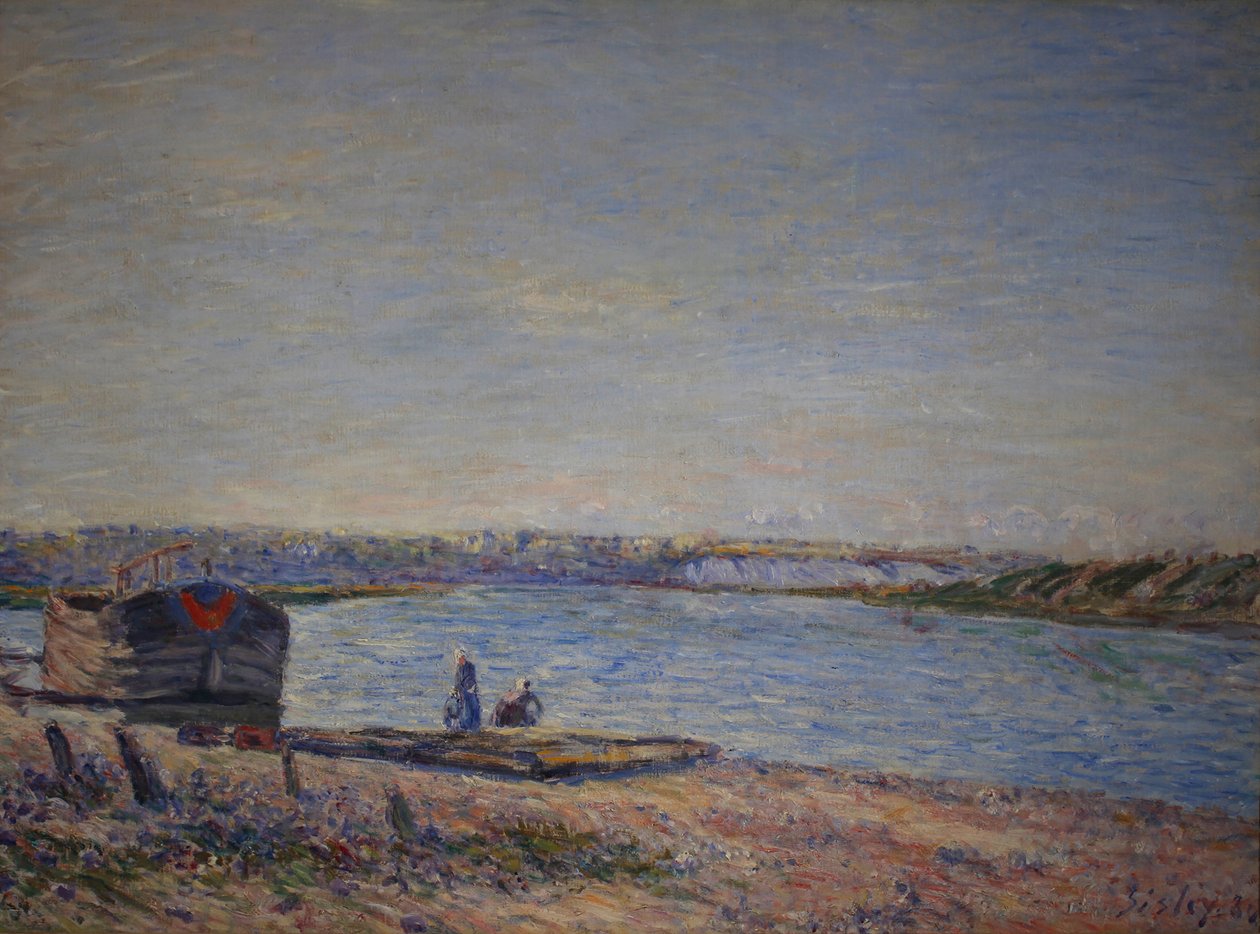 French: Les Côteaux de Veneux, vus de Saint Mammès - Alfred Sisley