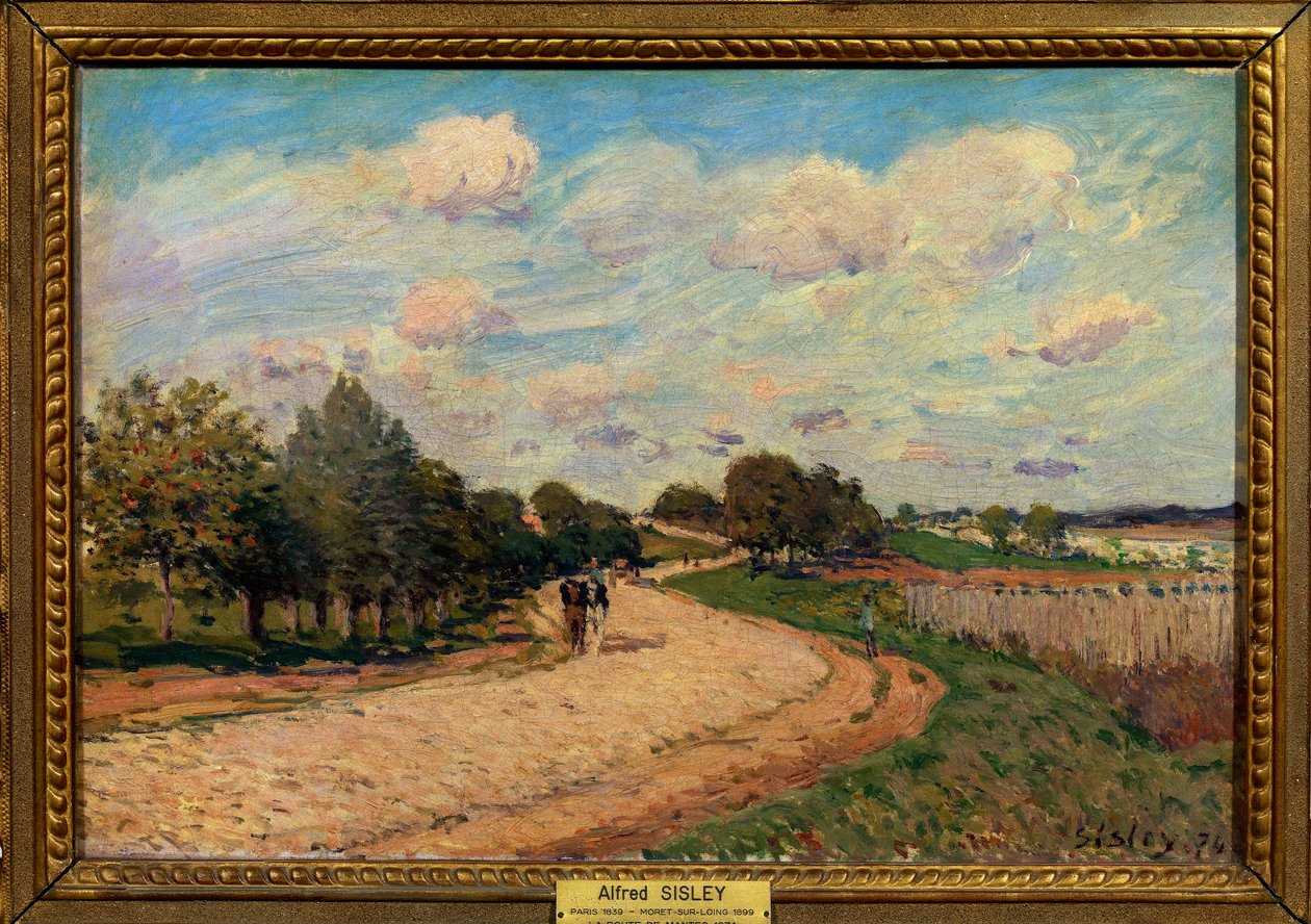 La route de Mantes - Alfred Sisley