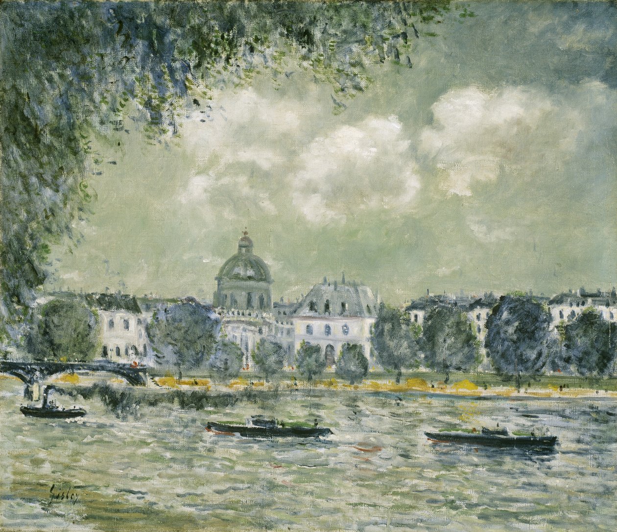Paysage le long de la Seine avec l