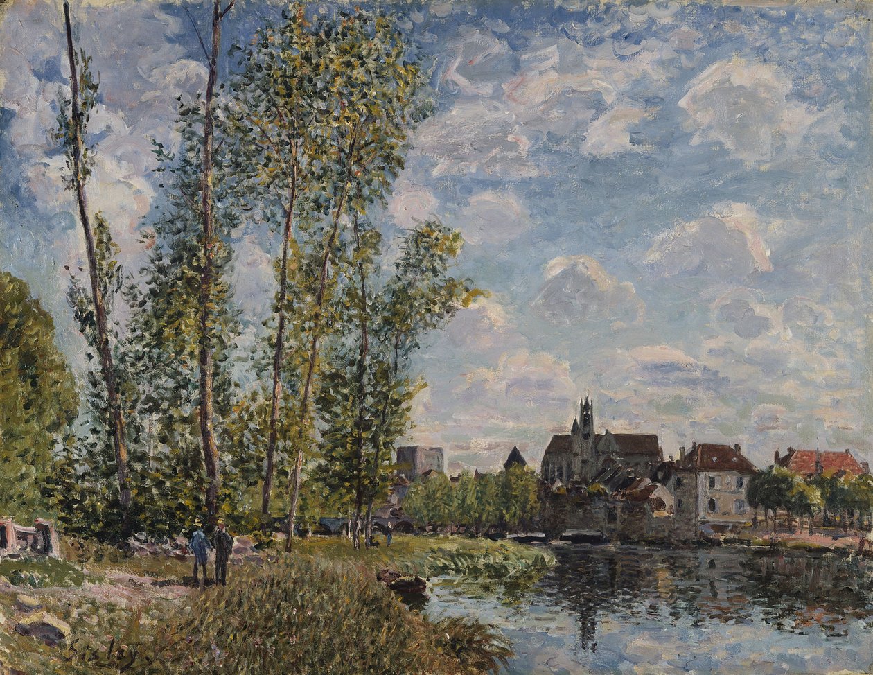 Moret, vue du Loing, après-midi de mai - Alfred Sisley