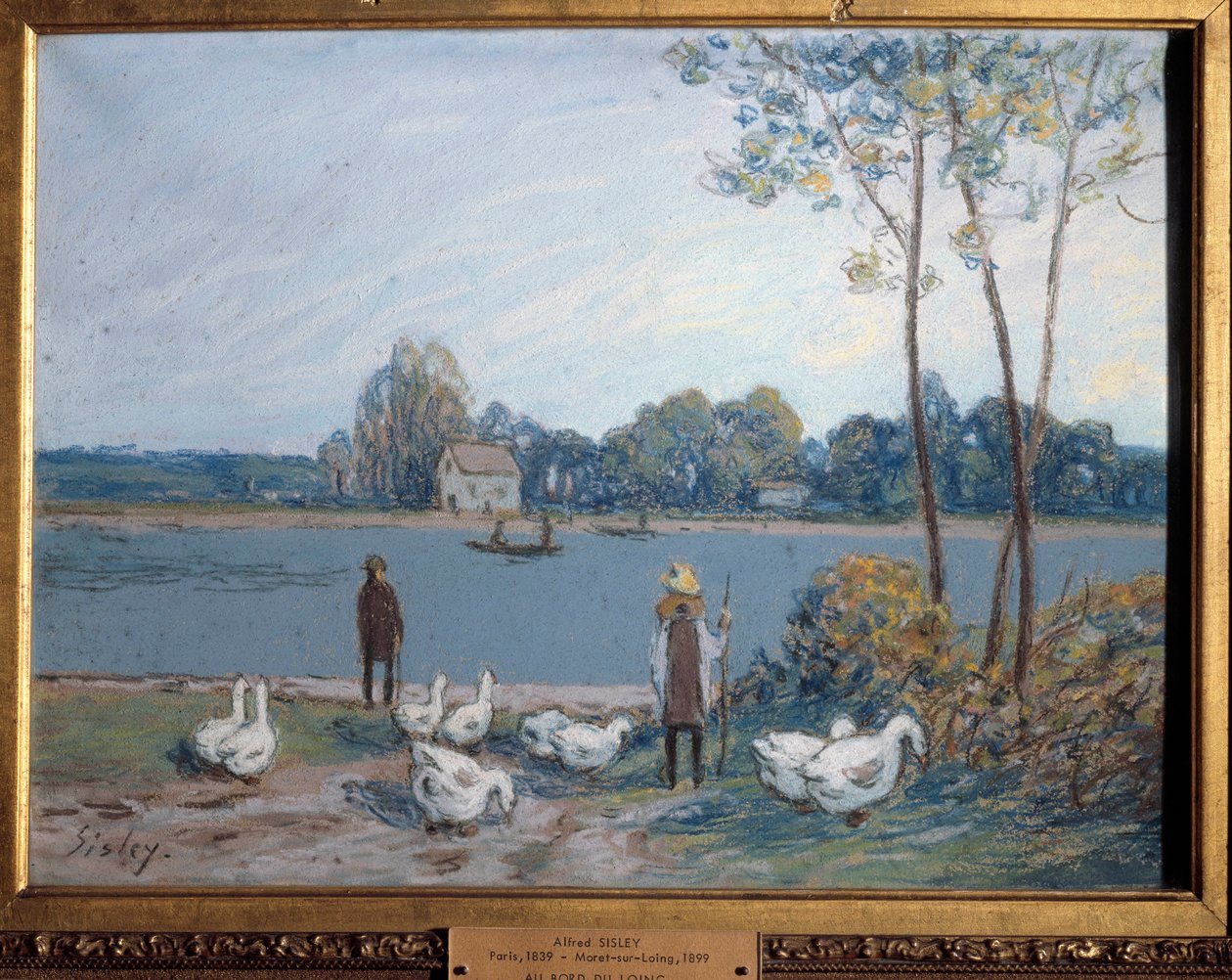 Au bord du Loing. Peinture d
