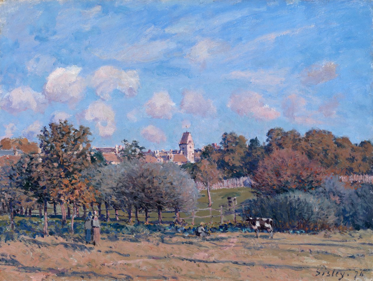 Le clocher de Noisy-le-Roi, automne - Alfred Sisley