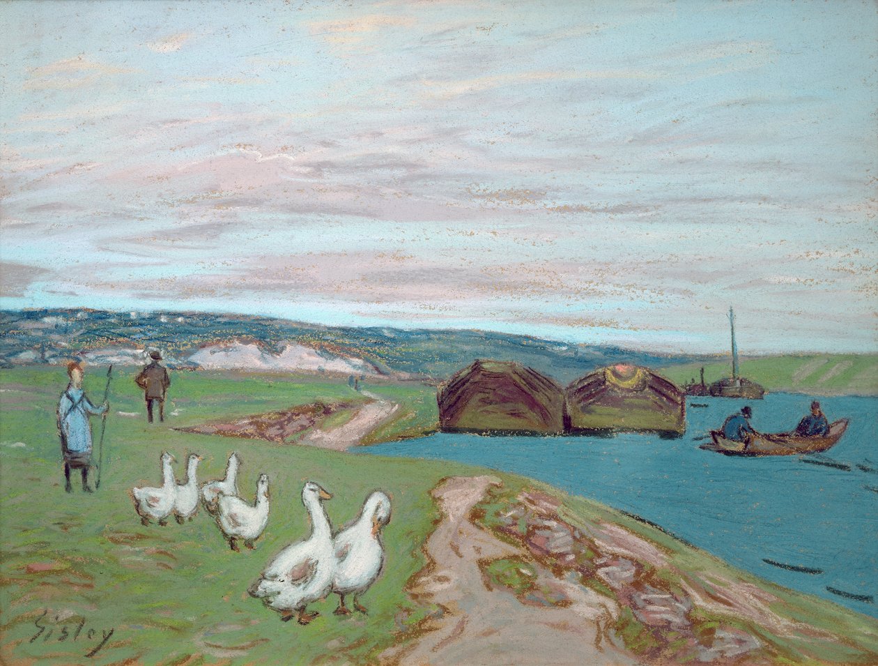 La Fille aux oies - Alfred Sisley