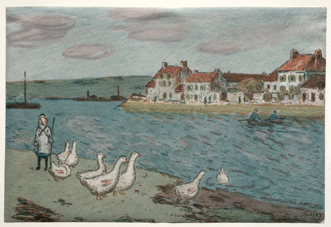 La rive ou les oies, 1897 - Alfred Sisley