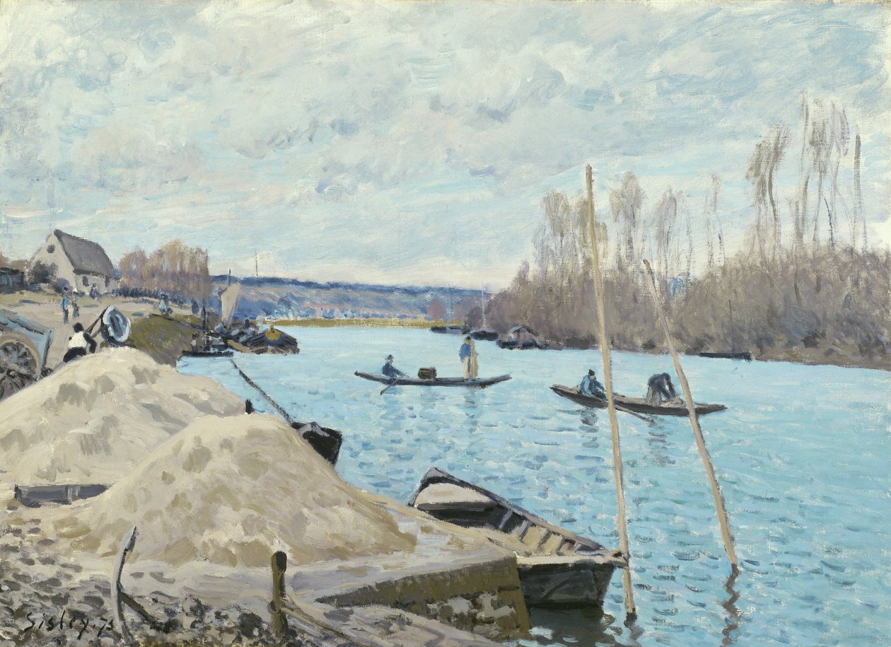La Seine à Port-Marly, Tas de Sable, 1875 - Alfred Sisley