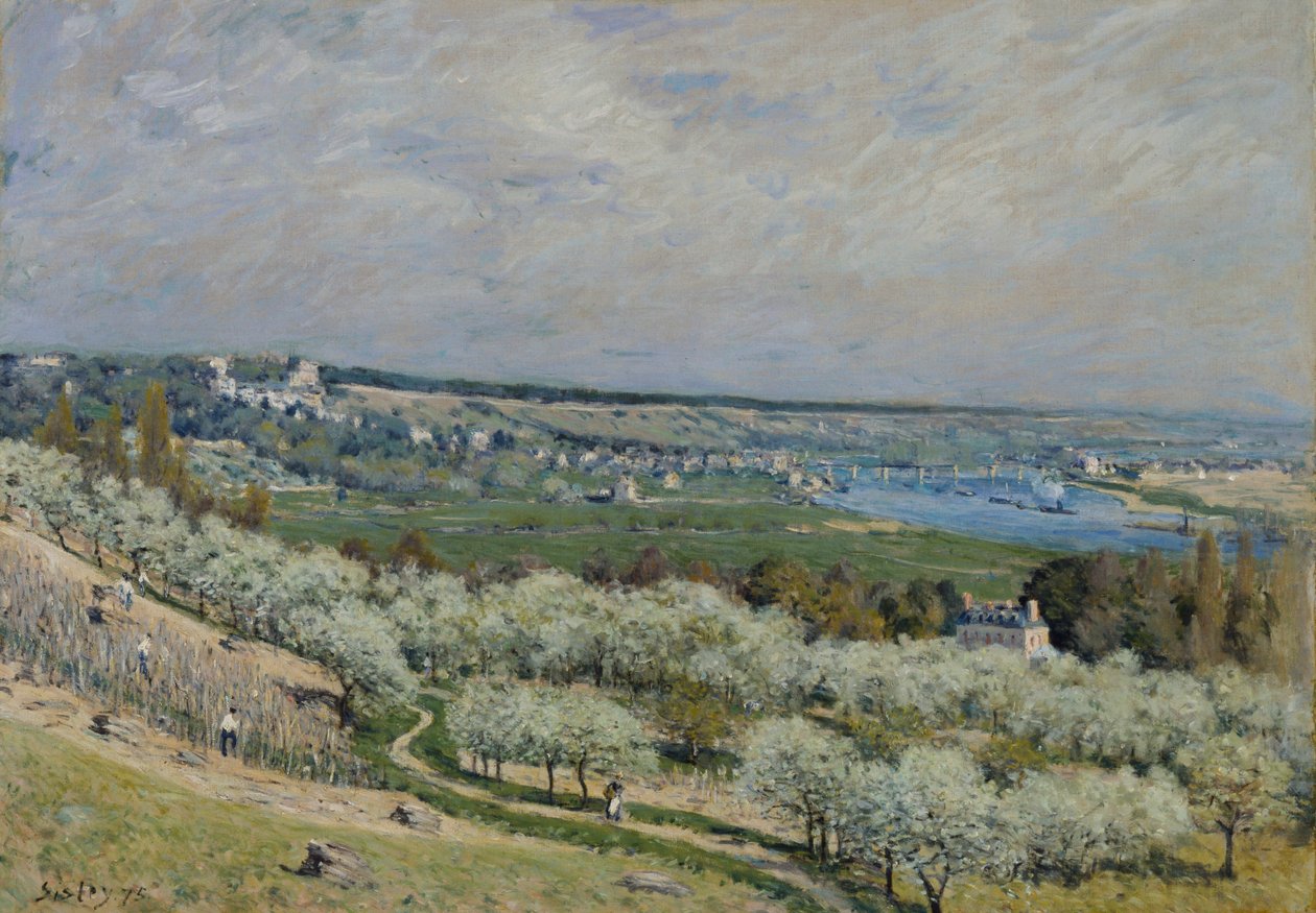 La terrasse à Saint-Germain, printemps - Alfred Sisley