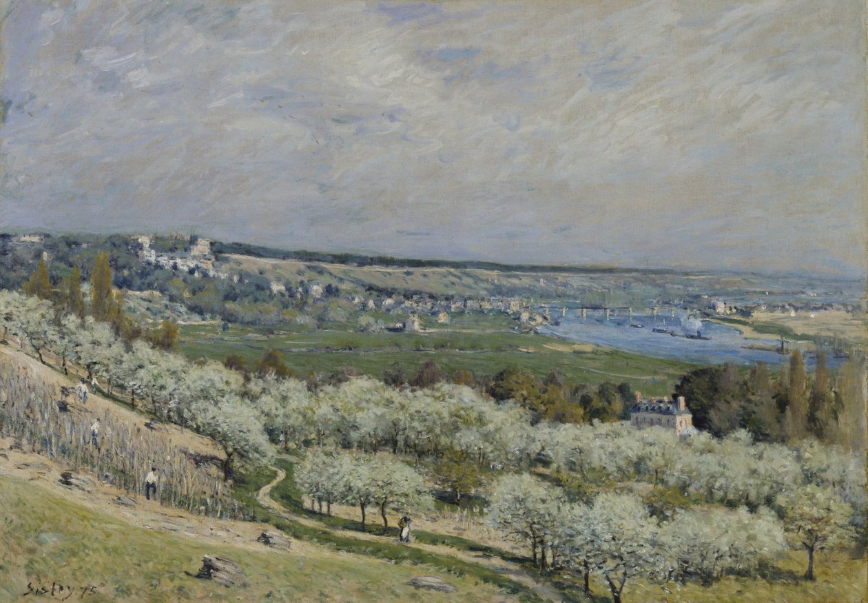 La terrasse à Saint-Germain, printemps - Alfred Sisley