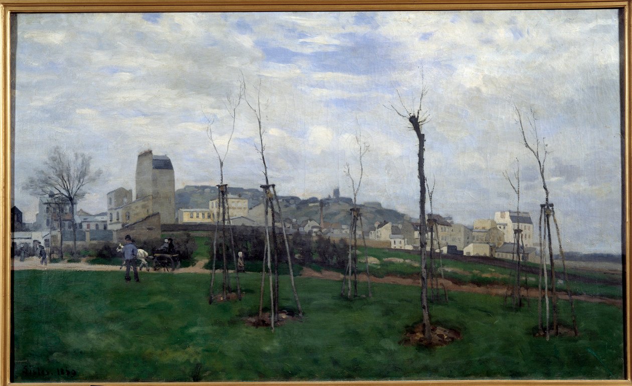 Vue de Montmartre prise de la cité des fleurs aux Batignolles - Alfred Sisley