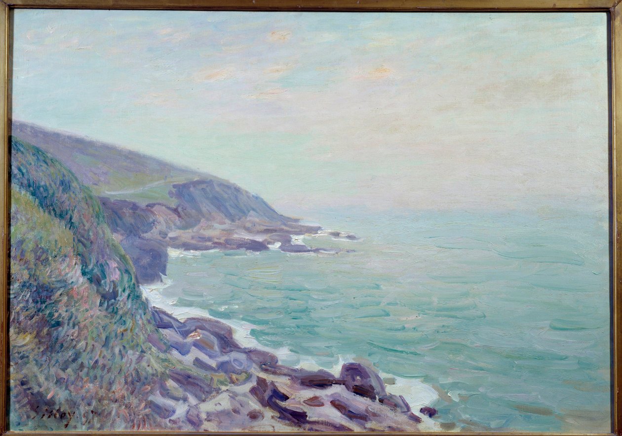 Vue des côtes du Pays de Galles dans la brume - Alfred Sisley