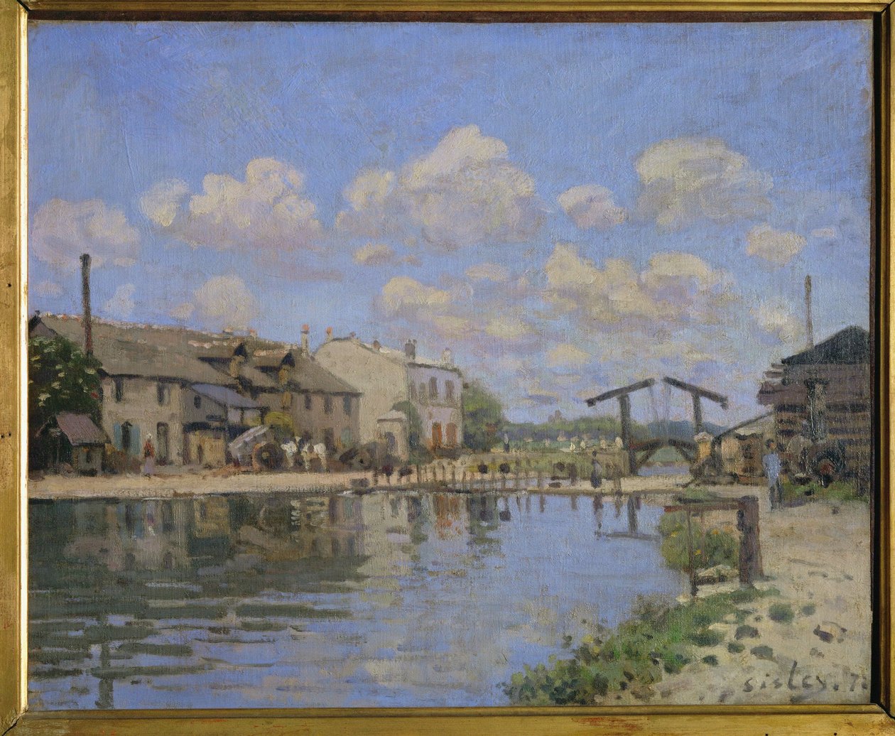 Vue du Canal St. Martin, Paris … (oil on canvas) - Alfred Sisley