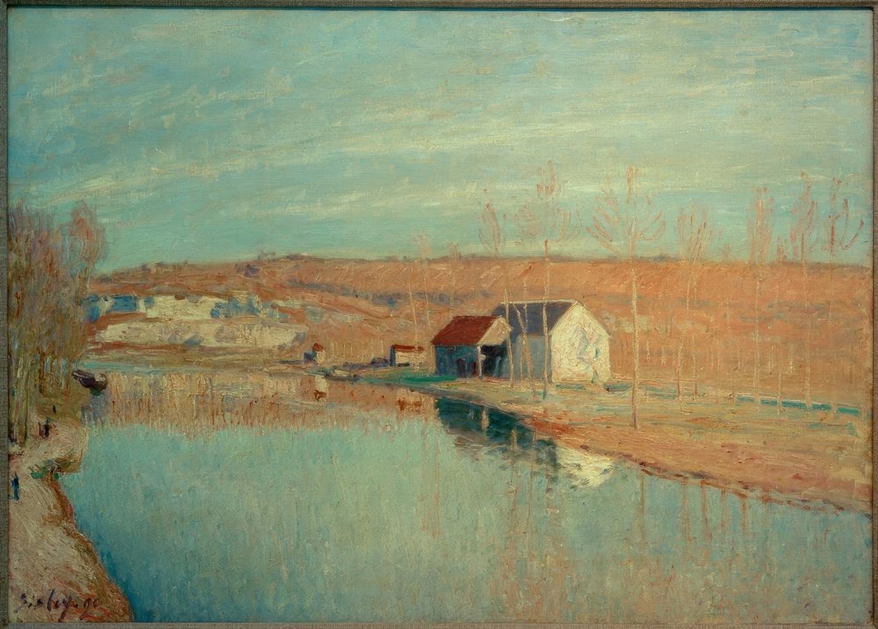 Le Loing et les coteaux de St. Nicaise - Soleil de mars - Alfred Sisley