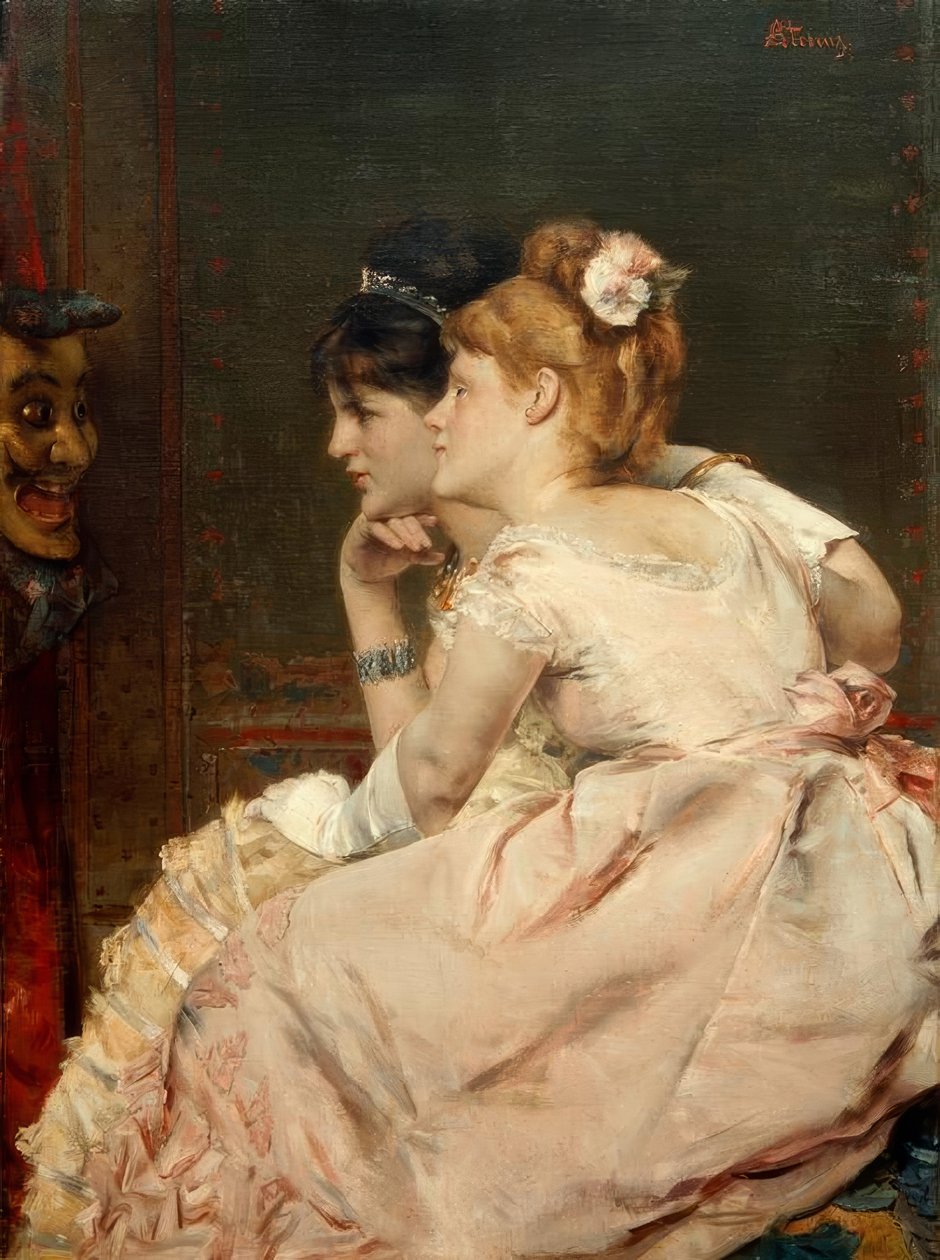 A. Stevens, Le masque japonais - Alfred Emile Stevens