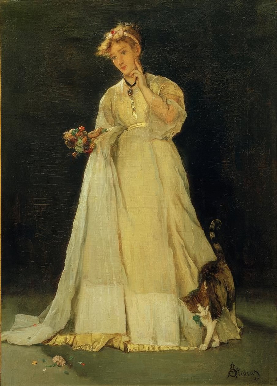 Ophelia ou Le bouquet déchiré - Alfred Emile Stevens
