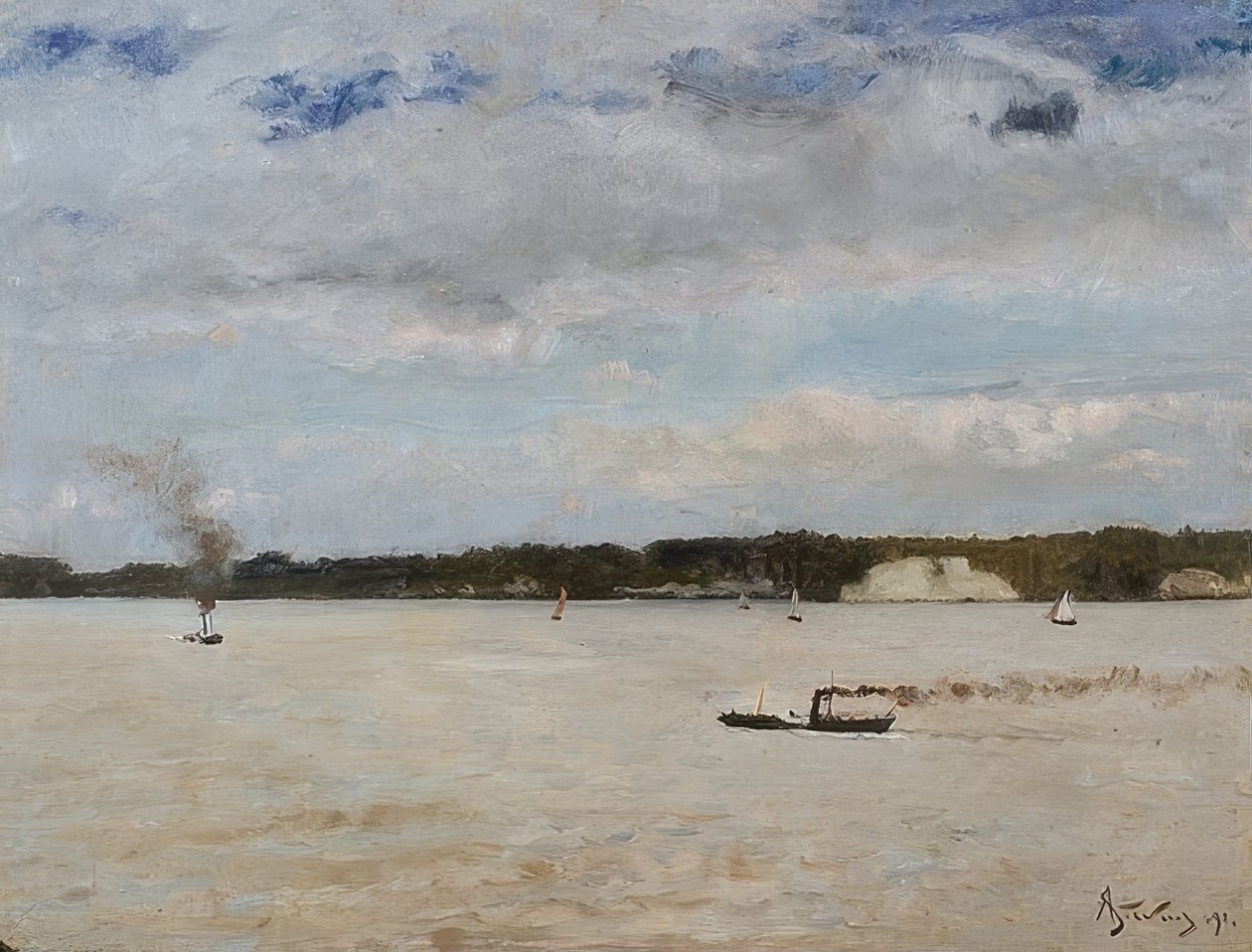 La baie de Honfleur - Alfred Emile Stevens