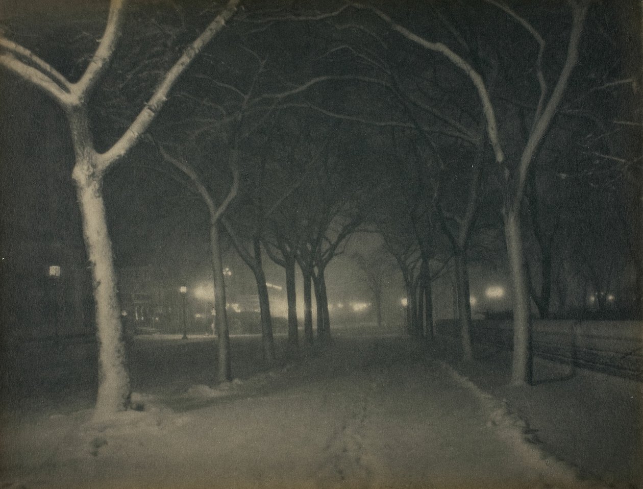 Une nuit glaciale, New York - Alfred Stieglitz