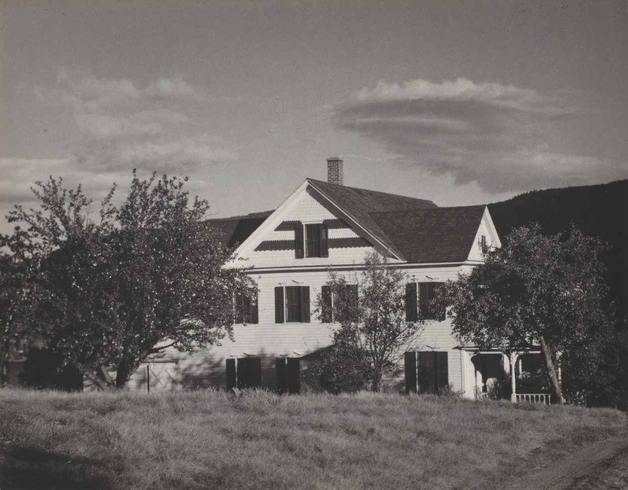 Maison et arbres, Lake George - Alfred Stieglitz