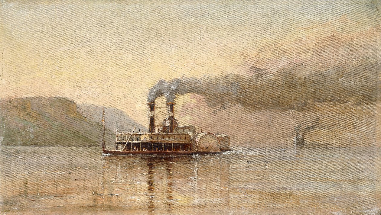 La ville de Saint Paul, Dubuque, vers 1866 - Alfred Thompson Bricher