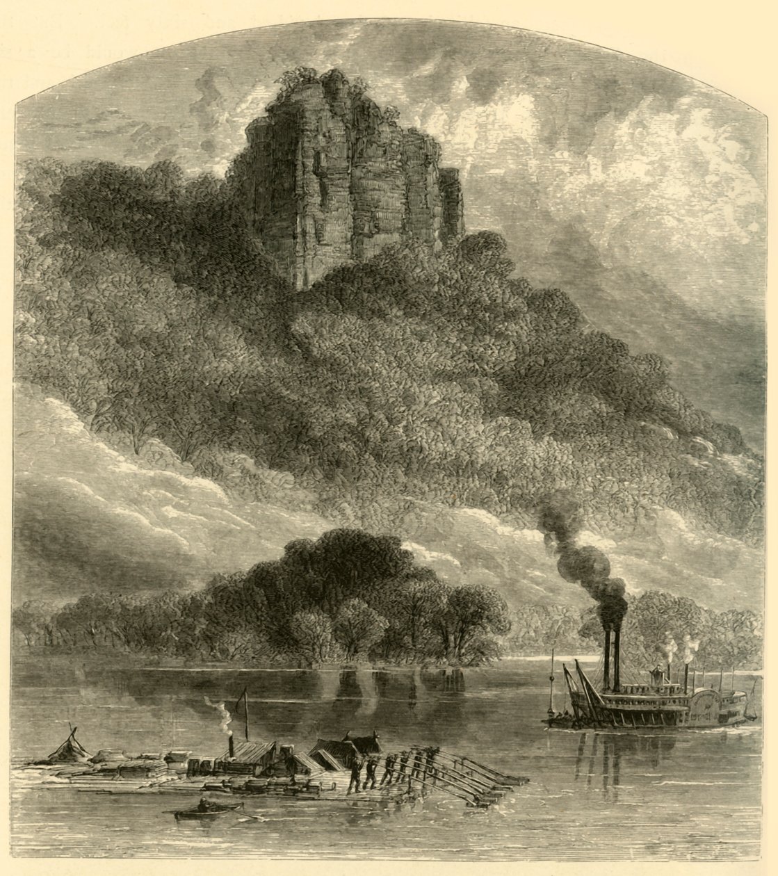 Chimney Rock, près de Fountain City, 1874 - Alfred Rudolph Waud