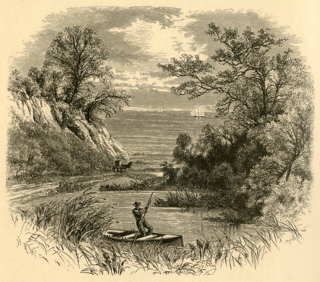 Aperçu du lac Michigan, 1874 - Alfred Rudolph Waud