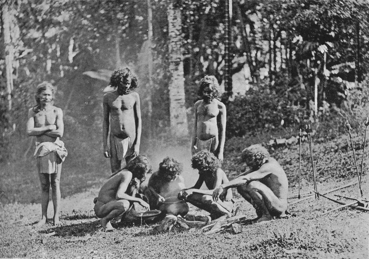 Veddahs ou Hommes sauvages, vers 1890, 1910 - Alfred William Amandus Plate