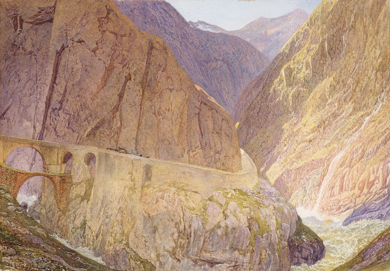 Le Pont du Diable - Col du Saint-Gothard - Alfred William Hunt