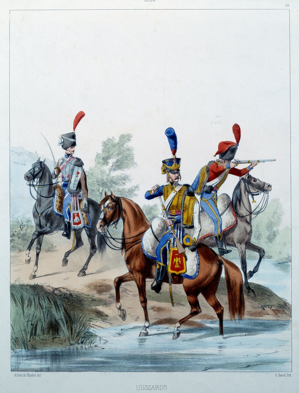 Armée napoléonienne : Hussards - Alfred de (after) Marbot
