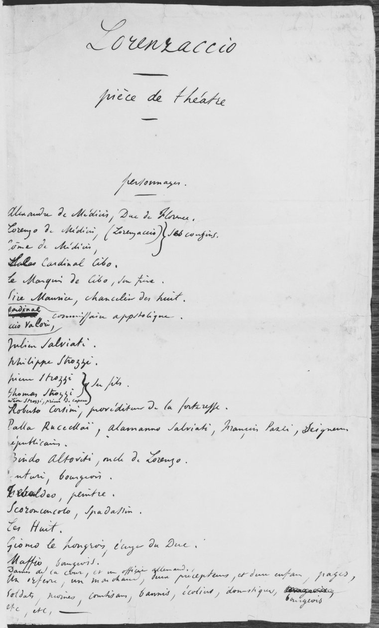 Manuscrit original de 