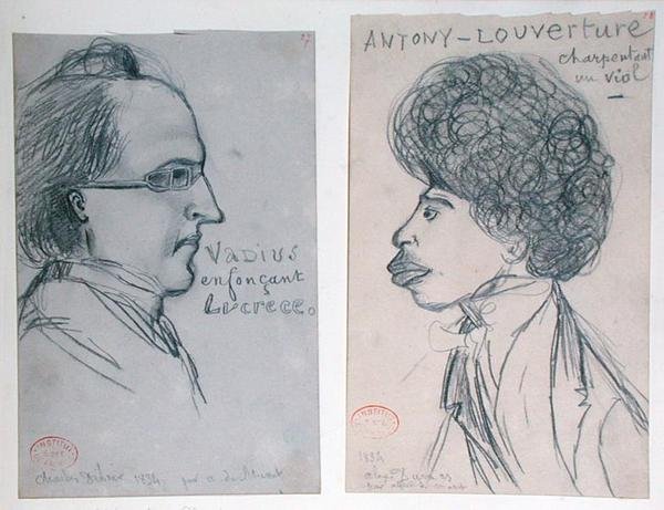 Portraits de Charles Nodier ou Gustave Planche et Alexandre Dumas Père - Alfred de Musset