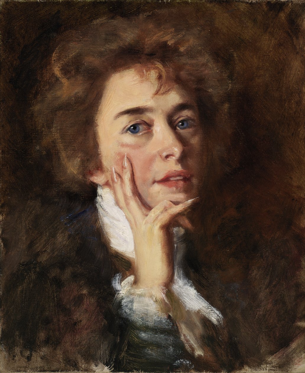 Autoportrait avec jabot, 1896 - Alice Pike Barney