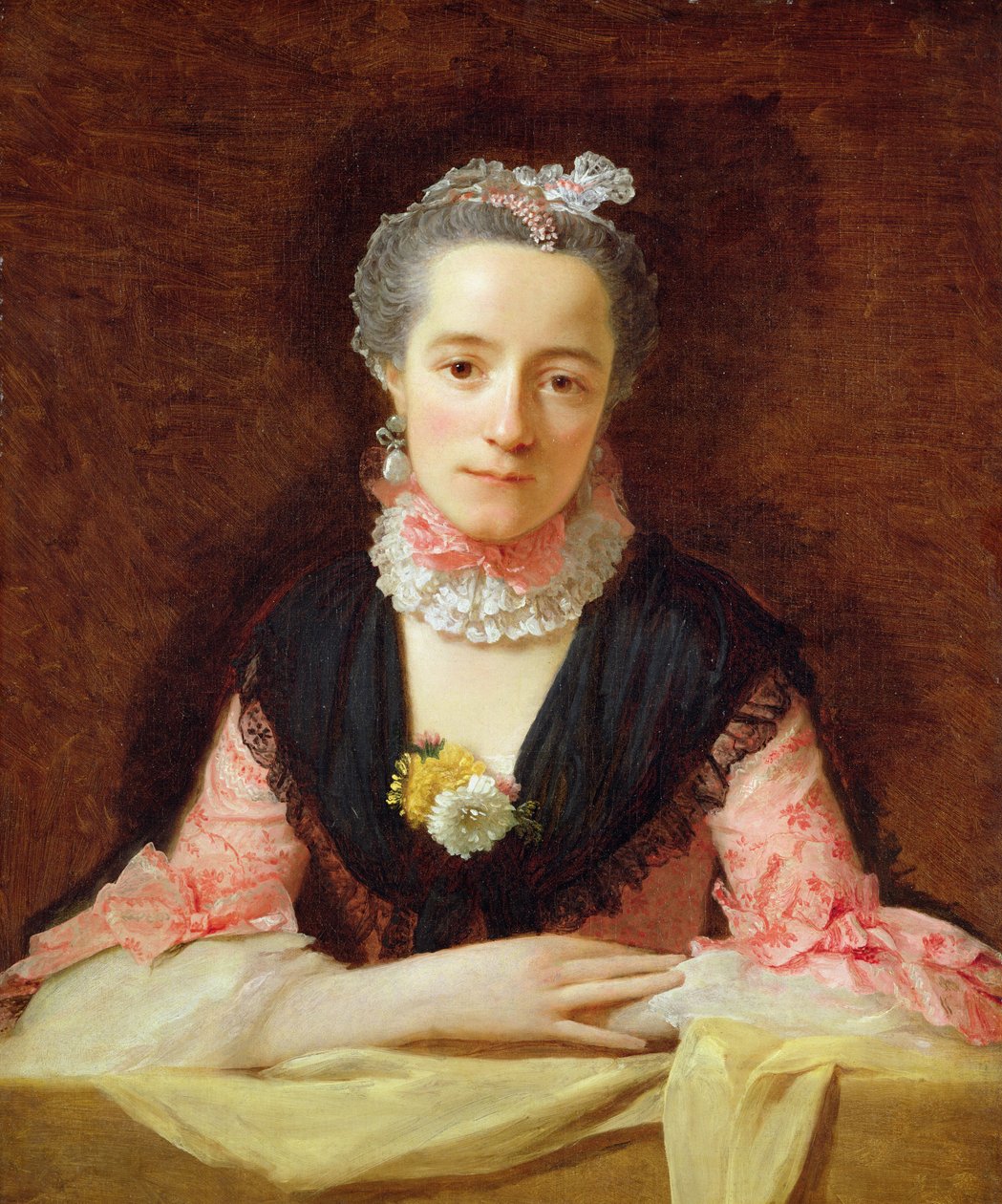 Une femme inconnue en robe rose - Allan Ramsay