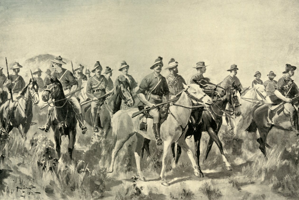 Bushmen australiens en marche, 1901 - Allan Stewart
