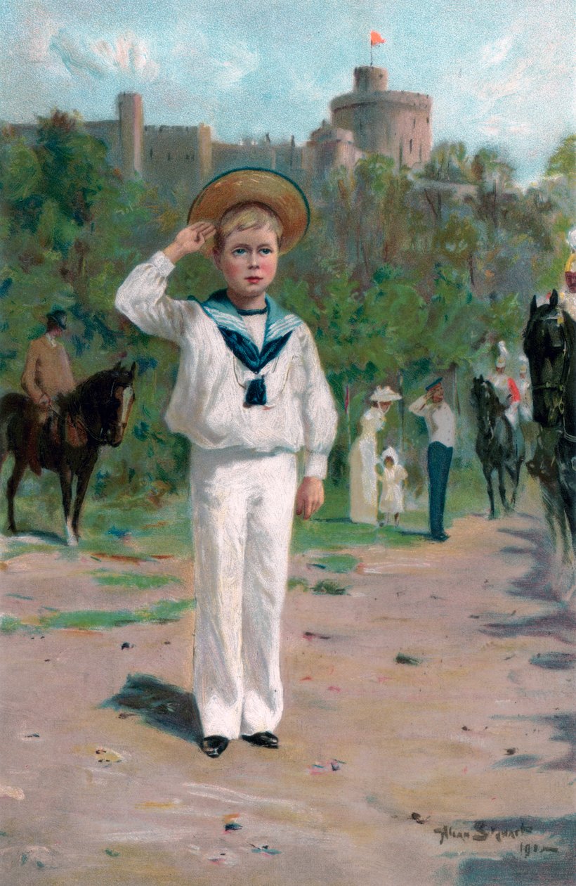 Edward, prince de Galles, saluant les couleurs, 1902 - Allan Stewart