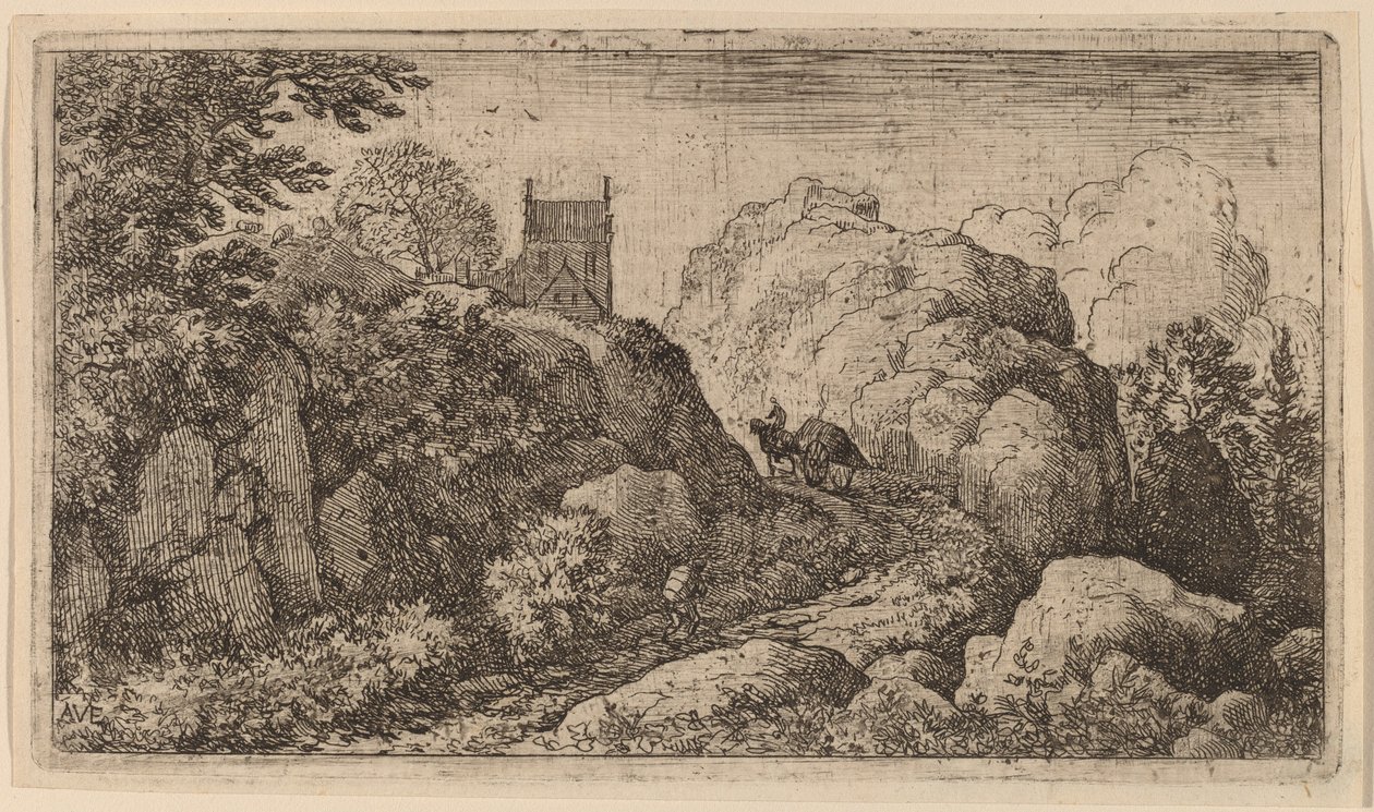 Chariot dans un passage étroit - Allart van Everdingen