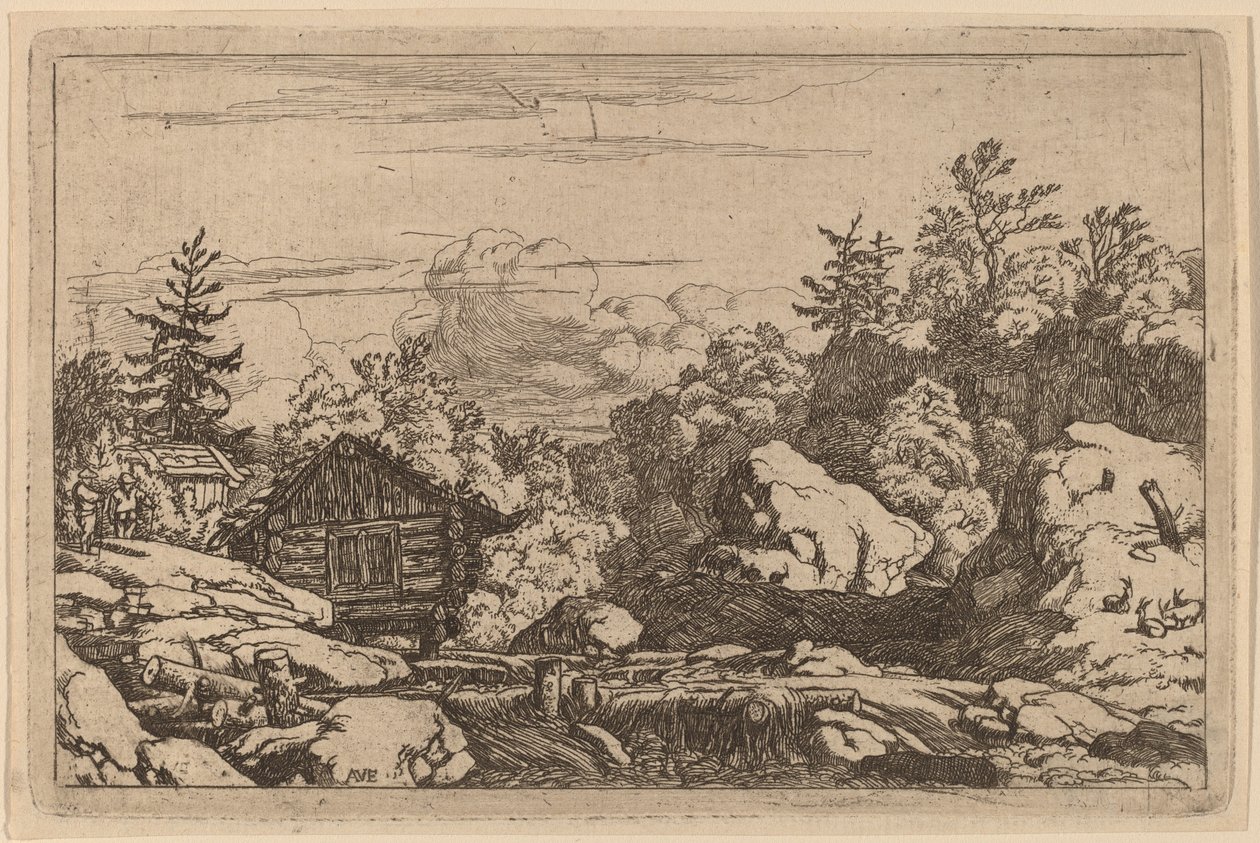 Cottages à la rive - Allart van Everdingen