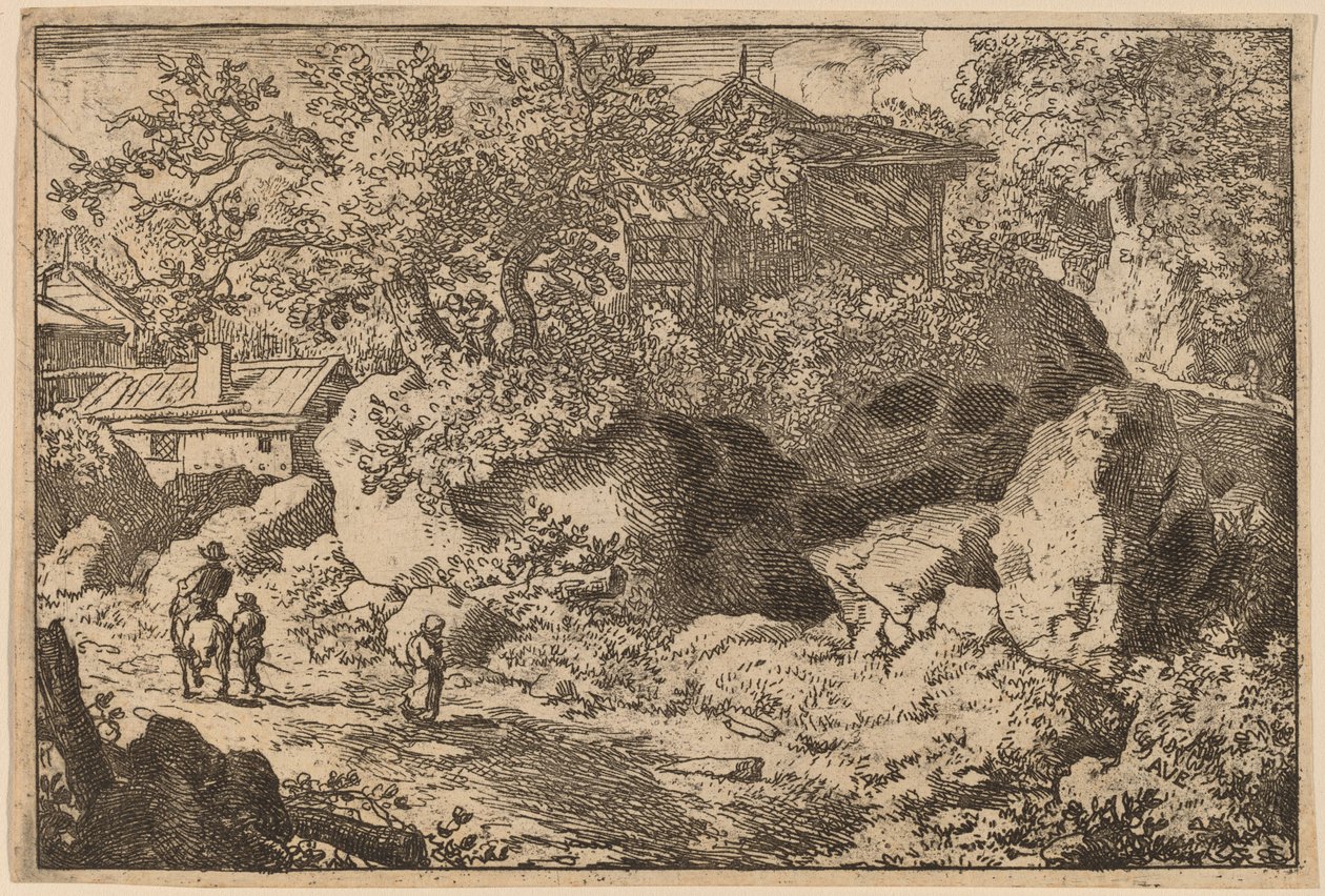Paysanne à cheval, probablement vers 1645-1656 - Allart van Everdingen