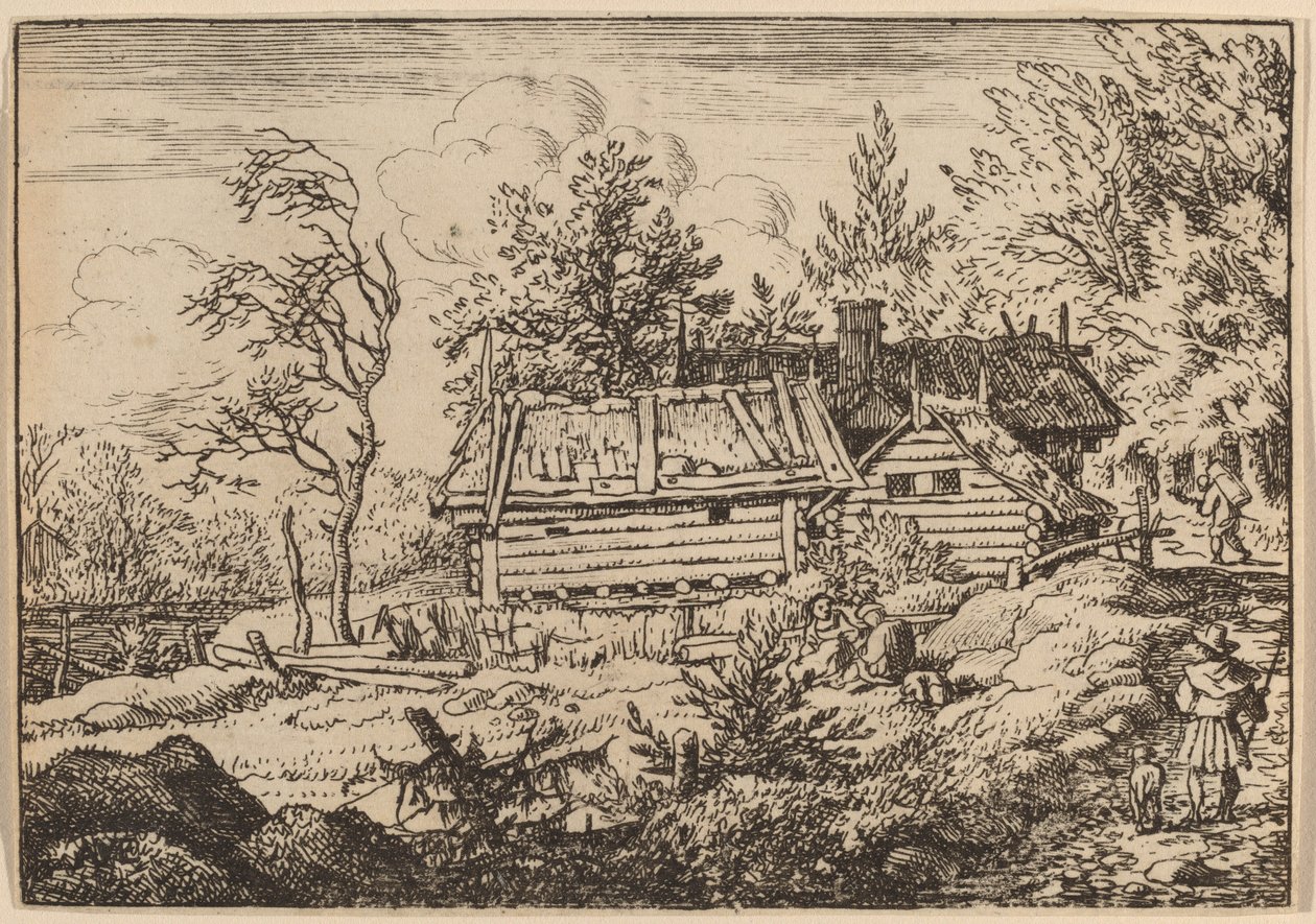 Pèlerin avec un chien, probablement vers 1645-1656 - Allart van Everdingen