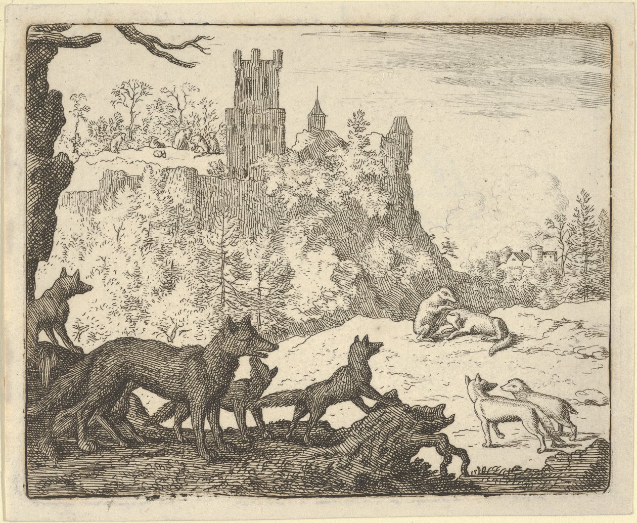 Renard part avec le blaireau, 1650-75 - Allart van Everdingen